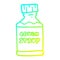 A creative cold gradient line drawing cartoon cough syrup