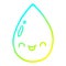 A creative cold gradient line drawing cartoon cute raindrop