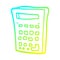 A creative cold gradient line drawing cartoon electronic calculator