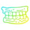 A creative cold gradient line drawing cartoon false teeth