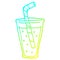 A creative cold gradient line drawing cartoon fizzy drink