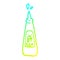 A creative cold gradient line drawing cartoon flea treatment bottle