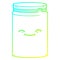 A creative cold gradient line drawing cartoon glass jar