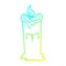 A creative cold gradient line drawing cartoon happy candle