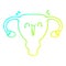 A creative cold gradient line drawing cartoon happy uterus