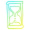 A creative cold gradient line drawing cartoon hourglass