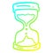 A creative cold gradient line drawing cartoon hourglass