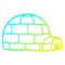 A creative cold gradient line drawing cartoon ice igloo