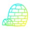 A creative cold gradient line drawing cartoon igloo