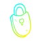 A creative cold gradient line drawing cartoon locked padlock