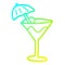 A creative cold gradient line drawing cartoon martini drink