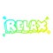 A creative cold gradient line drawing cartoon relax symbol