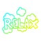 A creative cold gradient line drawing cartoon relax symbol