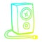 A creative cold gradient line drawing cartoon speaker