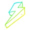 A creative cold gradient line drawing cartoon thunder bolts
