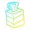 A creative cold gradient line drawing cartoon tissue box