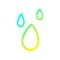 A creative cold gradient line drawing cartoon water drips