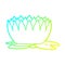 A creative cold gradient line drawing cartoon waterlily