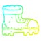 A creative cold gradient line drawing cartoon work boot