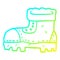 A creative cold gradient line drawing cartoon work boot