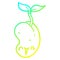 A creative cold gradient line drawing cute cartoon seed sprouting