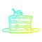 A creative cold gradient line drawing tasty dessert;cake