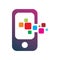 Creative color apps mobile phone logo design
