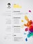 Creative, color rich CV / resume template.