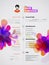 Creative, color rich CV / resume template