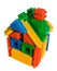 Creative colored block toy house