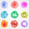 Creative colored icons for web finance market