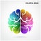 Creative colorful brain Idea concept background