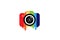 Creative Colorful Camera Logo Design Symbol Vector Illustration