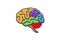 Creative Colorful Human Brain Logo vector