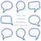 Creative colorful outline speech bubbles collection