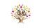 Creative Colorful People Team Tree Logo