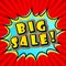 Creative colorful poster Big sale in Pop-Art Style. Comic book