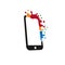 Creative colorful smartphone logo