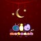 Creative colorful text Eid Mubarak