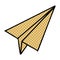 A creative comic book style cartoon paper aeroplane