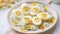 Creative Commons Attribution: Small Eggs On Decorated Plate