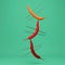 Creative Concept : Red peppers impaled floating on green background. Minimal food idea concept.
