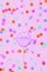 Creative confetti background vith pink lips