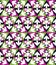 Creative continuous multicolored pattern with triangles and arrows, saturated geometric inspired tile backdrop, best for design