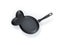 Creative cooking fish shaped pan on white background