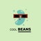 Creative Cool Beans with Glasses Logo Vector Design