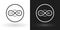 Creative core icon using the sign of infinity in white and black