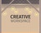 Creative Coworking Workspace. Brick Wall Banner