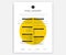 Creative curriculum vitae CV yellow design template for artistic