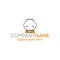 Creative and cute monk logo design, vector